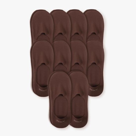  Essoc Inc 양말 에속() 면 소재 발목  10켤레 세트, 에스프레소 브라운 색상 - OTHER BRANDS