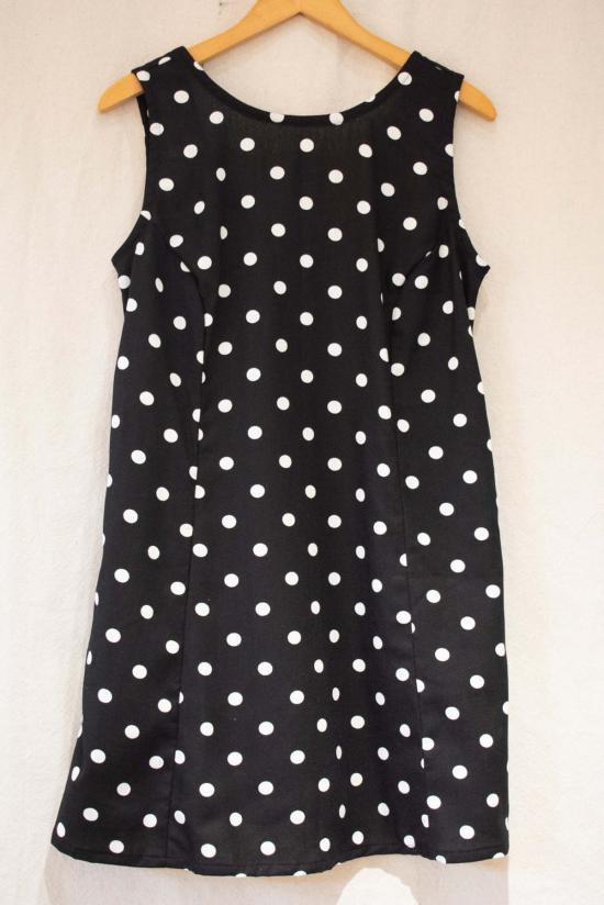  콘라도 숏 원피스 갈 폴카 도트 미니 드레스 - CONRADO