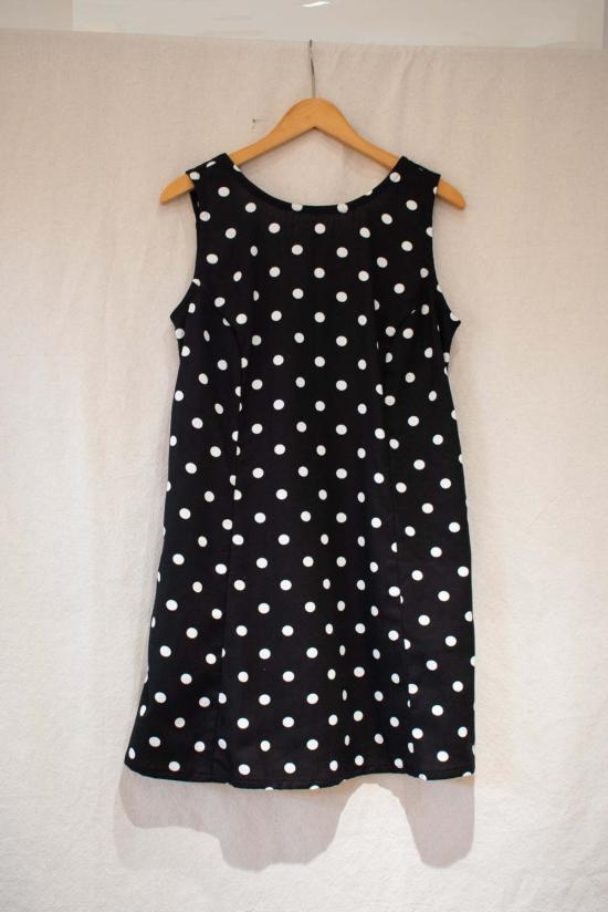  콘라도 숏 원피스 갈 폴카 도트 미니 드레스 - CONRADO