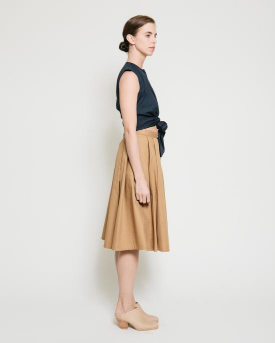  Gary Bigeni 미디 스커트 게리 비게니 크레이머 주름 스커트 카키 - OTHER BRANDS