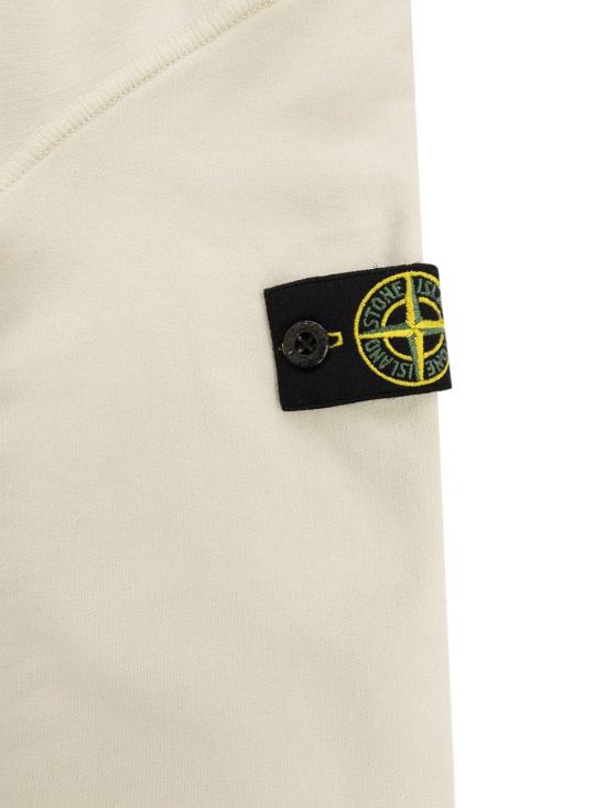  [키즈] 스톤 아일랜드 풀오버 키즈  컴퍼스 패치 지퍼 후드티 블랙 - STONE ISLAND