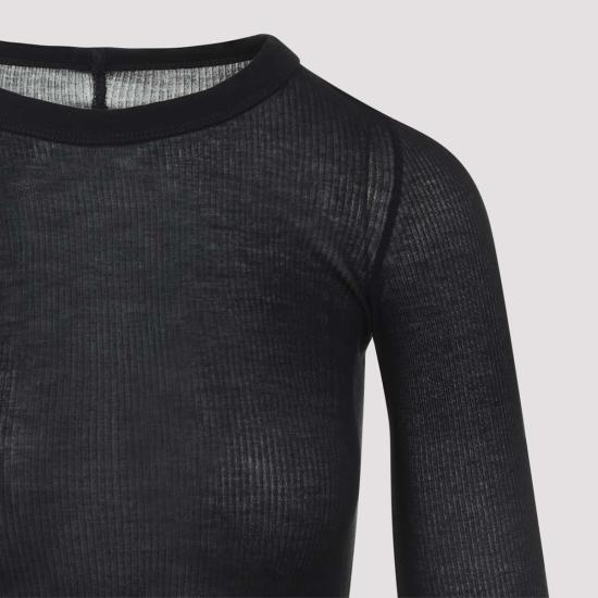  릭 오웬스 긴팔 티셔츠 립 LS 티셔츠 블랙 - RICK OWENS