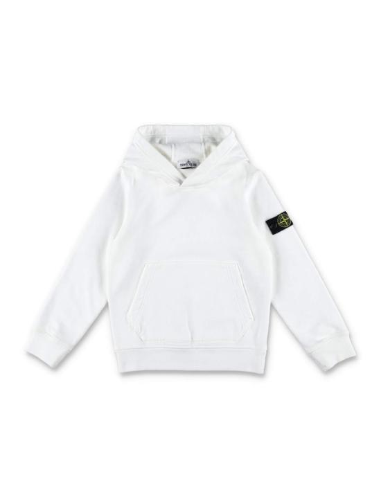  [키즈] 스톤 아일랜드 풀오버 키즈  후드티 베이직 후드티 화이트