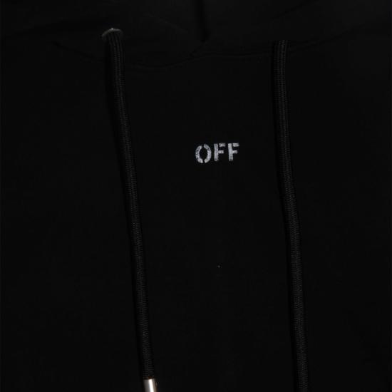  오프화이트 긴팔 티셔츠 코튼 스웨트셔츠 블랙 - OFF WHITE