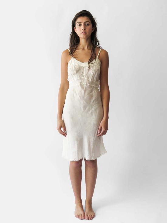  에리카 타노브 라운지 웨어 에리카 타노프 롤라 실크 슬립 드레스 아이보리 - ERICA TANOV