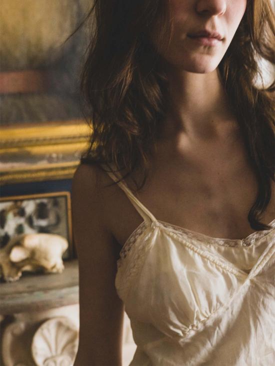  에리카 타노브 라운지 웨어 에리카 타노프 롤라 실크 슬립 드레스 아이보리 - ERICA TANOV