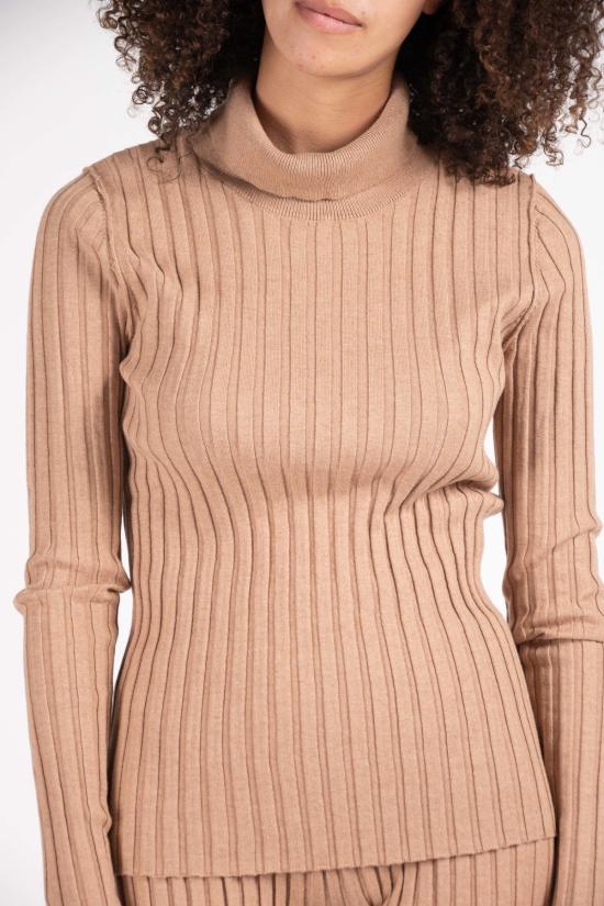  LF 마키 터틀넥 L.F.Markey 워커 골지 니트 탑 (카멜색) - L.F.MARKEY