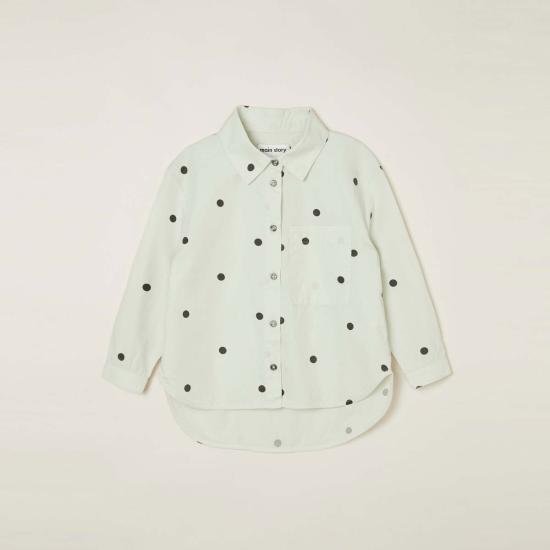  [키즈] Main Story 셔츠 키즈 메인 스토리 버튼다운 셔츠 실버 버치 스팟