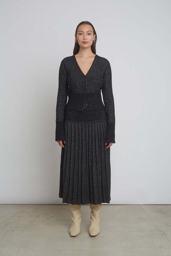  일레븐 식스 가디건 제니 카디 블랙/실버 루렉스 - ELEVEN SIX