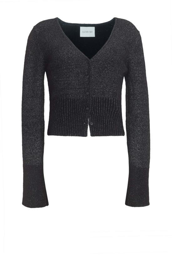  ELEVEN SIX 가디건 일레븐 식스 제니 카디 블랙/실버 루렉스 - OTHER BRANDS