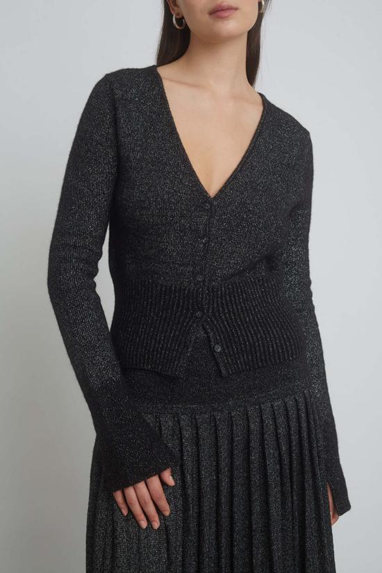  ELEVEN SIX 가디건 일레븐 식스 제니 카디 블랙/실버 루렉스 - OTHER BRANDS