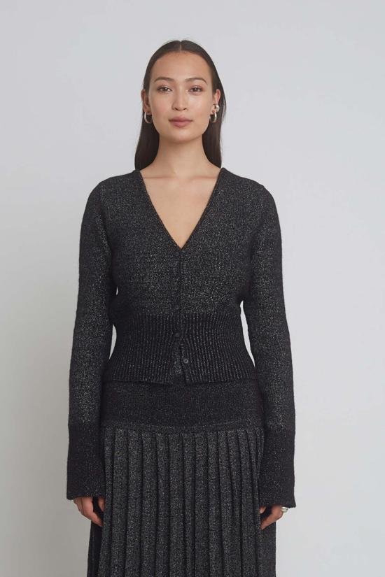  ELEVEN SIX 가디건 일레븐 식스 제니 카디 블랙/실버 루렉스