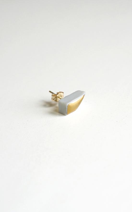  주주메이드 이어링 사다리꼴 귀걸이 금색