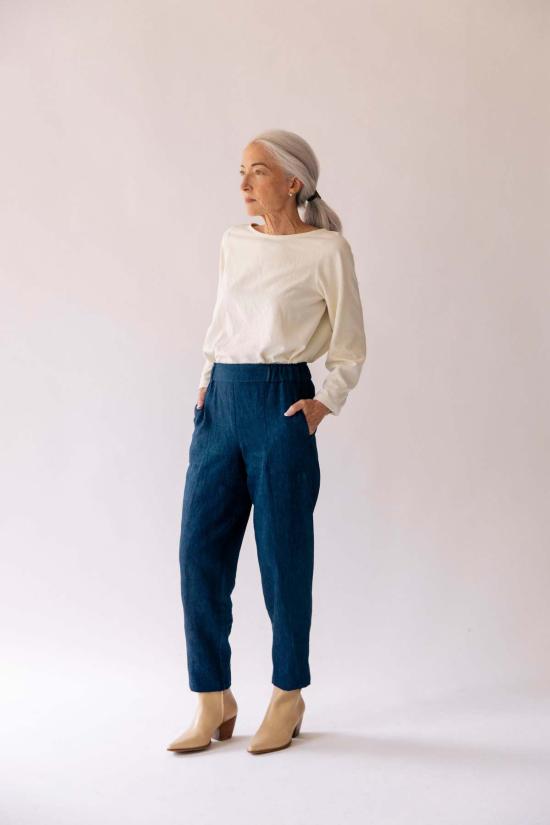  파뮤트 어패럴 긴팔 티셔츠 오팔 탑 로우 실크 - PAMUT APPAREL