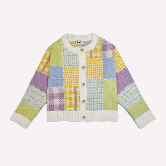  지지 니트웨어 가디건 패치워크 - GIGI KNITWEAR