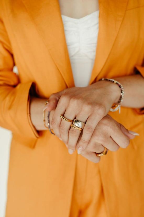  시에라 윈터 주얼리 반지 별자리  골드 베르메일/블랙 다이아몬드 - SIERRA WINTER JEWELRY