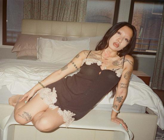  플뢰르 뒤 말 라운지 웨어 Fleur Du Mal Juliet 레이스 버튼 슬립 블랙