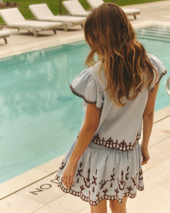  카르톨리나 숏 스커트 카톨리나 카일리 미니 스커트 스카이 - CARTOLINA