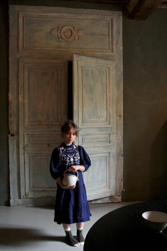  [키즈] 봉주르 원피스 키즈  마고 롱 드레스 네이비 블루 - BONJOUR