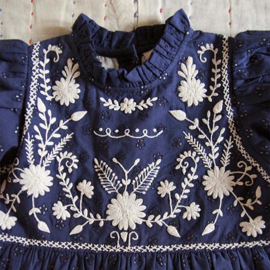  [키즈] 봉주르 원피스 키즈  마고 롱 드레스 네이비 블루 - BONJOUR