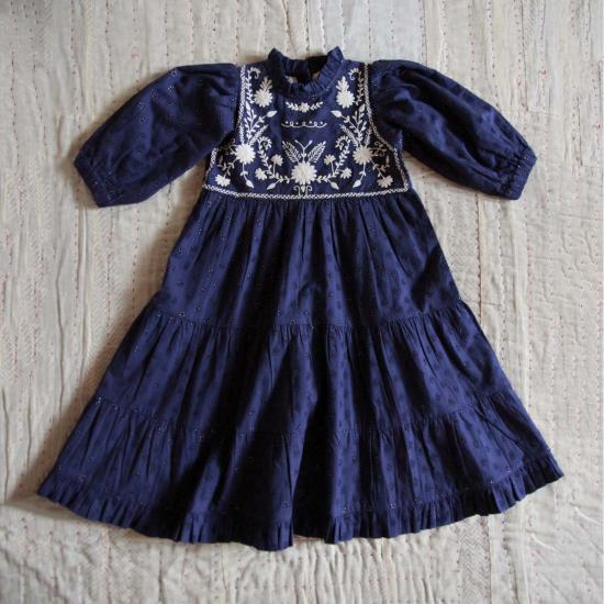  [키즈] 봉주르 원피스 키즈  마고 롱 드레스 네이비 블루 - BONJOUR