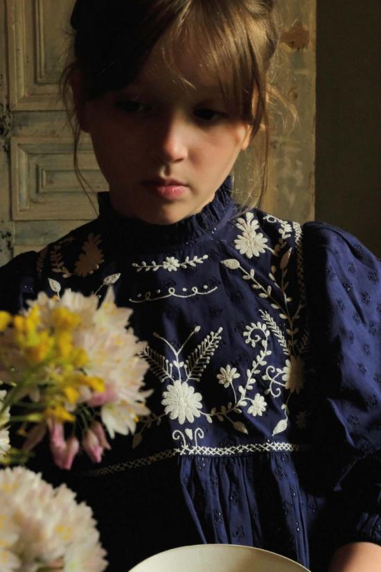  [키즈] 봉주르 원피스 키즈  마고 롱 드레스 네이비 블루