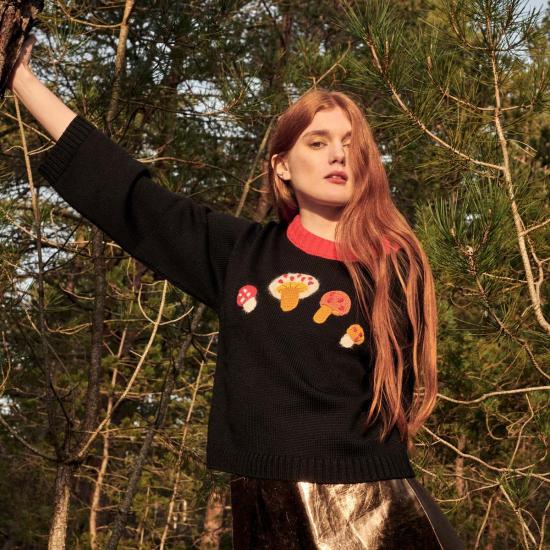  지지 니트웨어 스웨터 Gi Gi 니트웨어 버섯