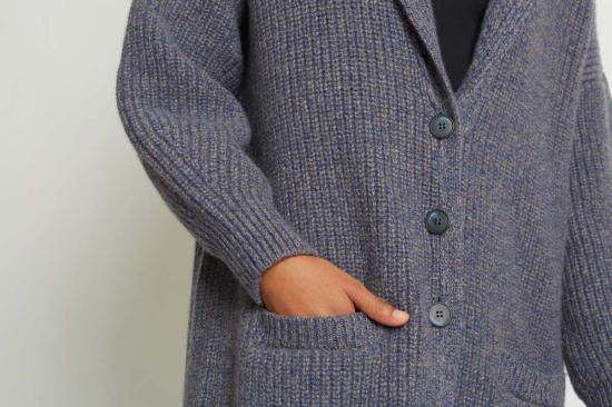  산티클레르 코트 산티클러 마라 골지 스웨터  코발트 스톤 - SANTICLER