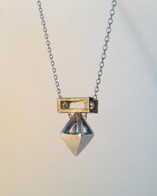  open house projects 목걸이/팬던트 실버와 브론즈 소재의 오픈 하우스 스택 목걸이 - OTHER BRANDS