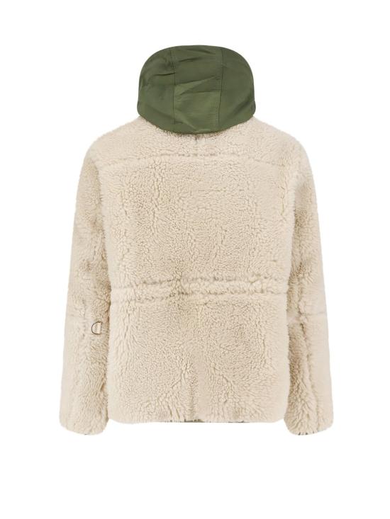  사카이 자켓 에코 시어링 및 나일론 재킷 에크루 카키 - SACAI