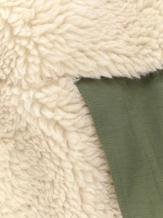  사카이 자켓 에코 시어링 및 나일론 재킷 에크루 카키 - SACAI