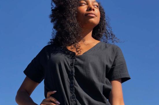  Happy French Gang 점프수트 해피프렌치갱 반팔 라이트  블랙 - OTHER BRANDS