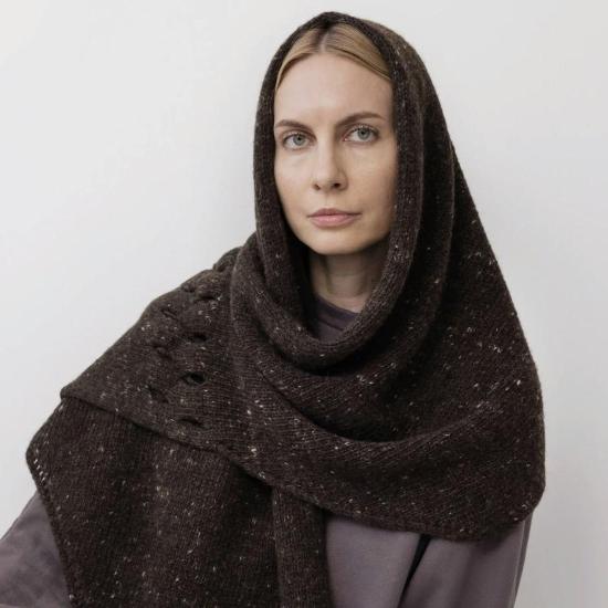  울 하이드 머플러/스카프 후드 스카프 - WOL HIDE