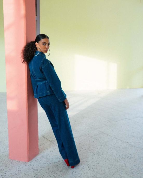  나지라 데님 자켓 카마르 데님 재킷 - NAZEERAH