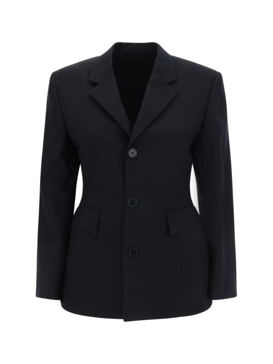  발렌시아가 수트 자켓 아워글래스 블레이저 재킷 블랙