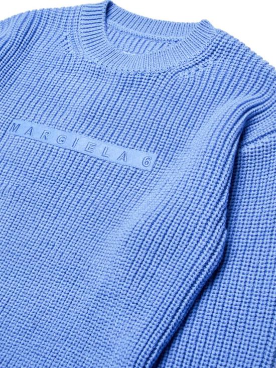  [키즈] MM6 메종마르지엘라 트레이닝 상의 키즈 Mm6 메종 마르지엘라 Mm6d121u 티셔츠 블루 - MM6 MAISON MARGIELA