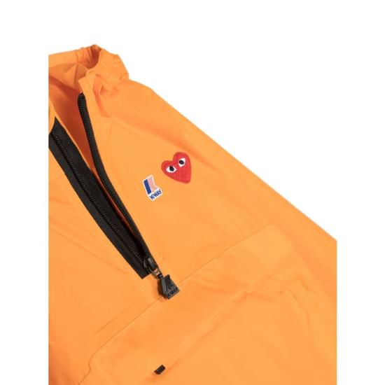  [키즈] 꼼데가르송 풀오버 Kids Comme Des Garçons 플레이 후드 재킷 오렌지 - COMME DES GARCONS