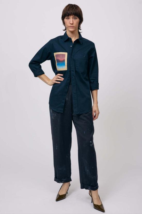  MAISON MARKOSIAN 셔츠 메종 마르코시안 풍경 포켓 버튼업 셔츠