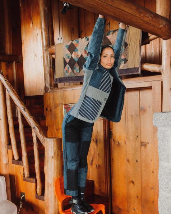  기예르모 브라보 수트 자켓 패치워크 블레이저