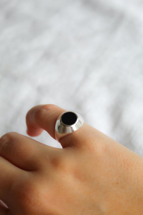  수아이 반지 오닉스 시그넷 링 스털링 실버 - SUAI