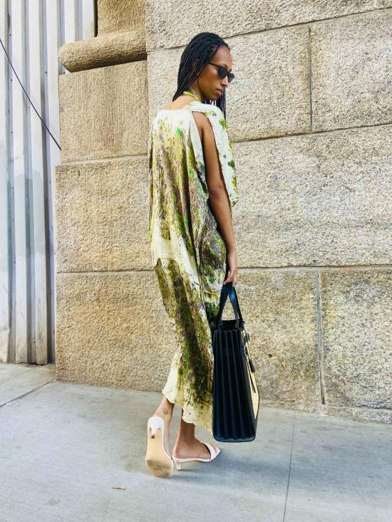  예세이트 롱 원피스 예사엣 엔토토 실크 드레스 - YESAET