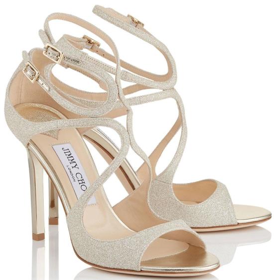  지미추 샌들 랭 더스티 글리터  플래티넘 아이스 - JIMMY CHOO