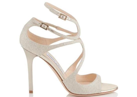  지미추 샌들 랭 더스티 글리터  플래티넘 아이스