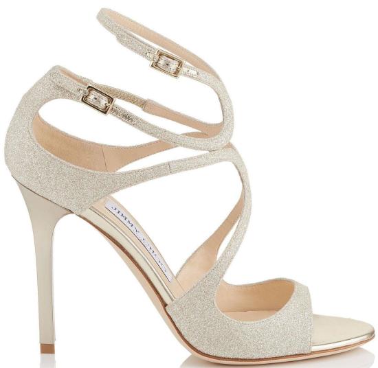  지미추 샌들 랭 더스티 글리터  플래티넘 아이스 - JIMMY CHOO