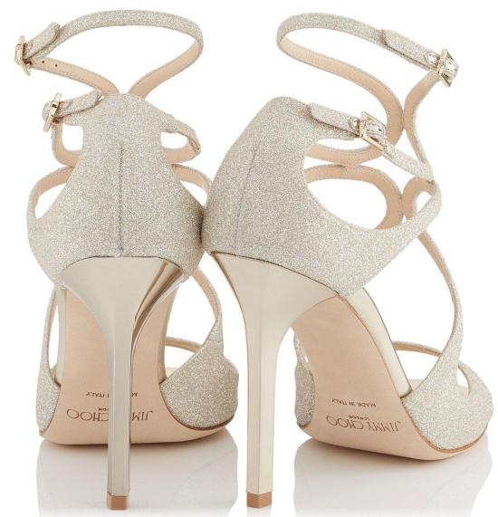  지미추 샌들 랭 더스티 글리터  플래티넘 아이스 - JIMMY CHOO