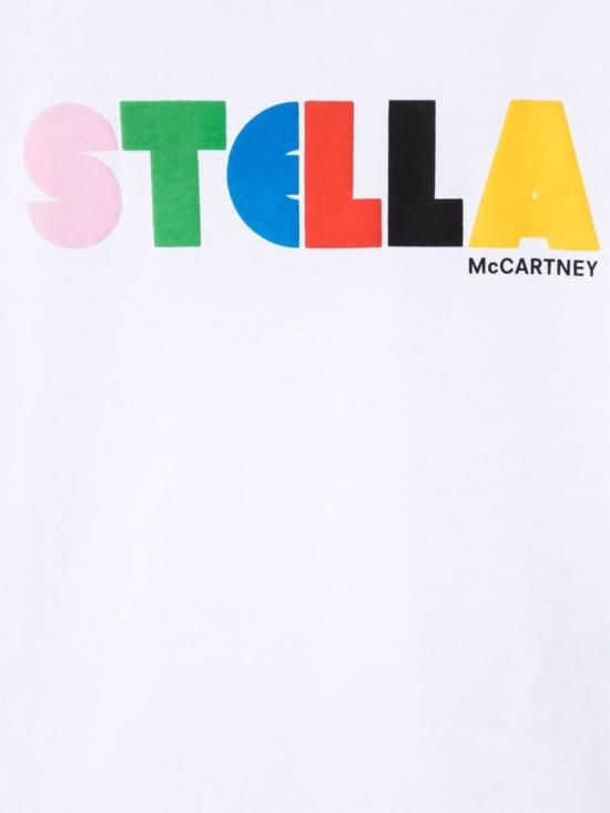  [키즈] 스텔라 맥카트니 티셔츠 스텔라 매카트니 아동용 로고 티셔츠 (화이트) - STELLA MCCARTNEY