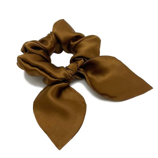  크리스텔 바라자 헤어 액세서리 구리 실크 리본 스크런치