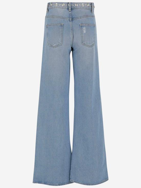  코페르니 데님 팬츠 코튼 데님 진 (스터드 장식, 라이트 데님) - COPERNI