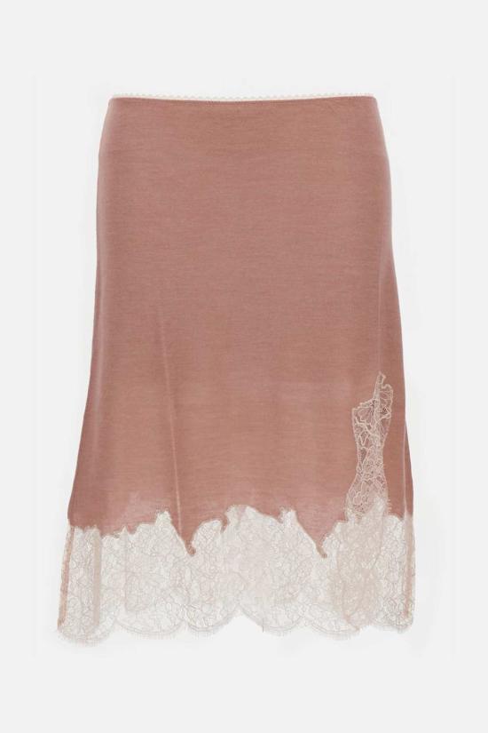  펜디 미디 스커트 핑크 - FENDI