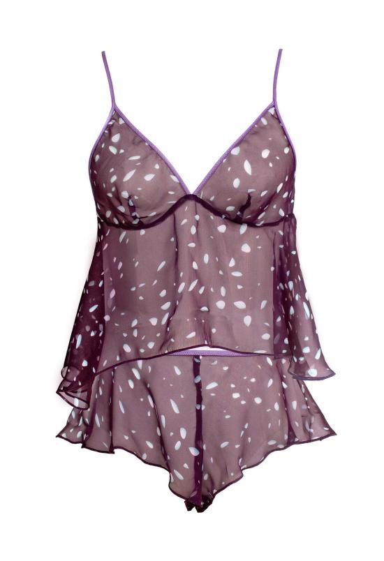  로레트 란제리 캐미솔 폴리 페탈 실크 피그 /숏팬츠 세트 - LORETTE LINGERIE